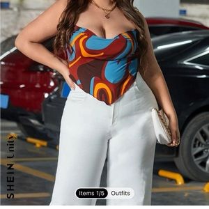 SHEIN Plus Cowl Neck Top 2X